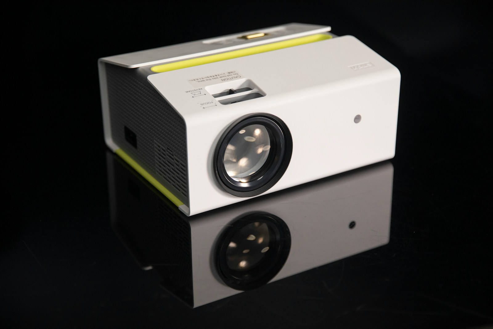 a small projector sitting on top of a table